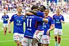 Oslo 20230516. Vålerenga feirer etter Daniel Håkans scorte under eliteseriekampen i fotball mellom Vålerenga og HamKam på Intility Arena i Oslo tirsdag.Foto: Lise Åserud / NTB