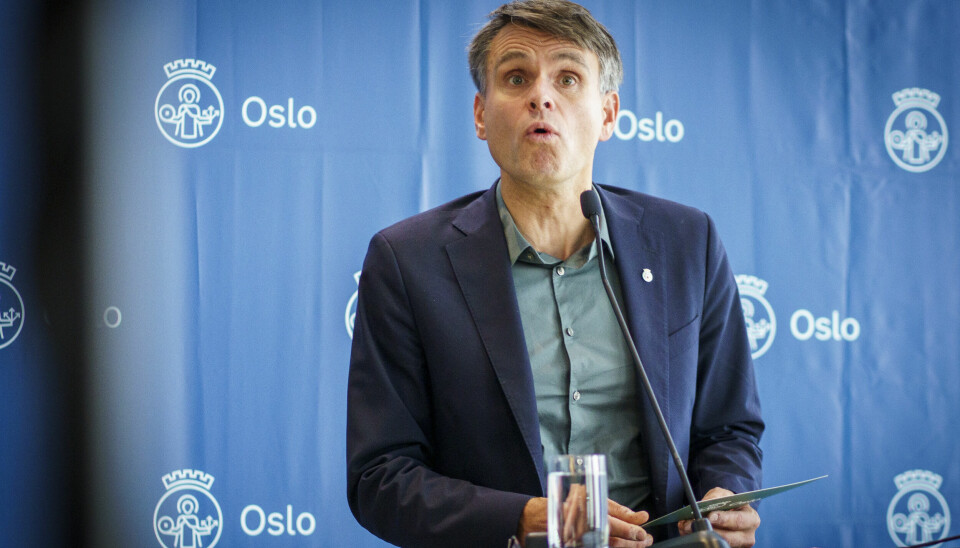 Oslo 20220921. Finansbyråd Einar Wilhelmsen møter pressen etter offentliggjøringen av Oslo-budsjettet i Rådhuset.