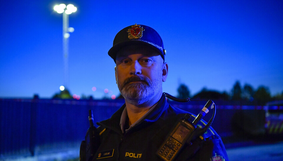 Oslo 20230602. Politiets innsatsleder Svenn Bjelland snakker med media, etter en person er bekreftet død, etter å ha blitt skadd med en skarp gjenstand på Bryn. En person er pågrepet i saken.