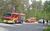 Brannbiler på plass der det brant på Mortensrud lørdag ettermiddag.
