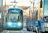 Oslo 20220117. De nye trikkene SL 18 er klare til å starte testkjøringen i vanlig trafikk. Trikken blir stadig oftere å se i bybildetFoto: Terje Pedersen / NTB
