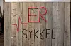 ER sykkel skilt.