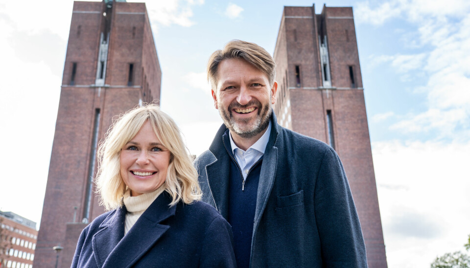 Oslo 20221018. Anne Lindboe, Høyre politiker og ordførerkandidat i Oslo ved valget i 2023, sammen med Eirik Lae Solberg, Høyre politiker og Høyres kanditater til byråsdleder.