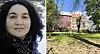 Bilde til høyre av Yaprak Morali, leder for borettslaget nærmest parken. Bilde til venstre er et bilde av Kristparken med borettslaget til Morali i bakgrunnen.