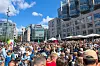 Oslo 20230627. Flere tusen publikummere var til stede da YouTube-kjendisene Logan Paul og KSI lanserte den kontroversielle energidrikken Prime under et show på Aker Brygge i Oslo tirsdag ettermiddag.Foto: Astrid Pedersen / NTB