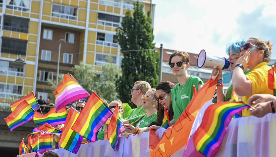 Oslo 20230701. Oslo Pride Parade 2023. Paraden går fra Grønland til Pride Park på Kontraskjæret i Oslo sentrum.Foto: Astrid Pedersen / NTB