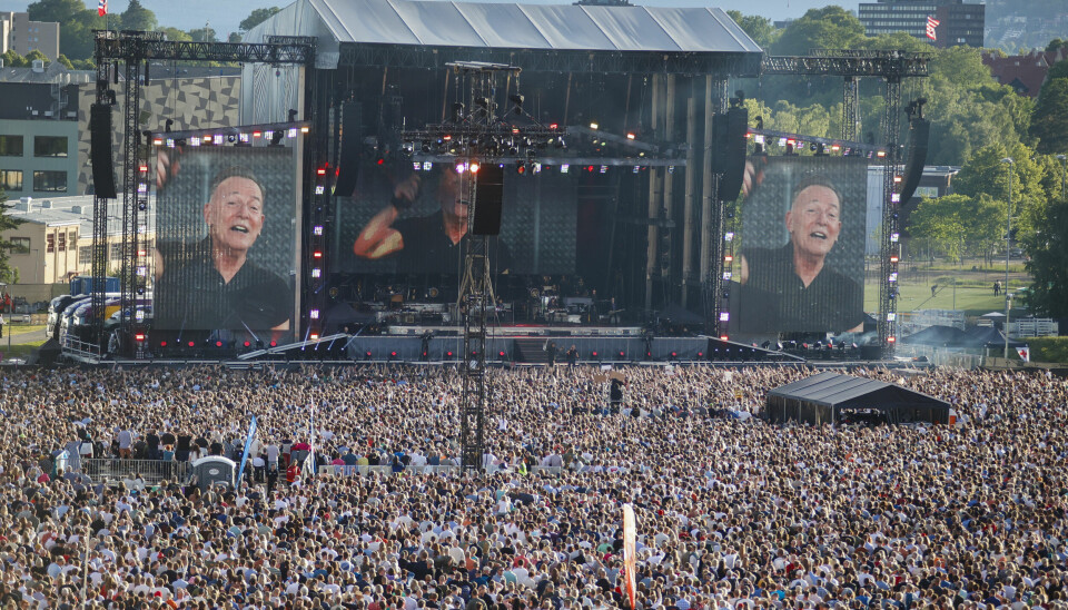 Oslo 20230630. Bruce Springsteen og The E Street Band spiller konsert på Voldsløkka i Oslo fredag kveld.Foto: Frederik Ringnes / NTB