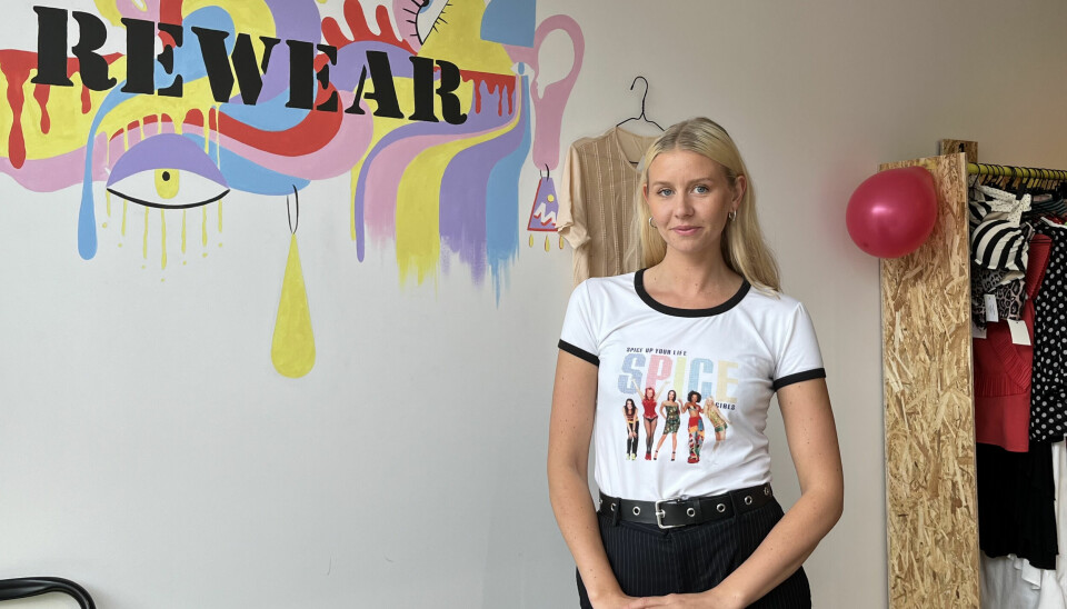 Arna Margrét Ægisdóttir i sin nye butikk Rewear på Grønland.