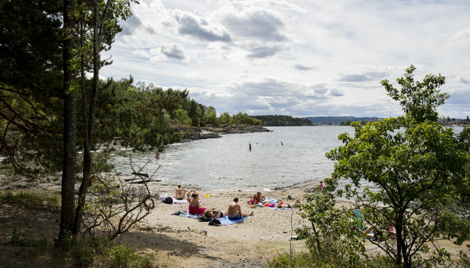 Hovedøya er et av stedene med relativt behagelige badetemperaturer i dag. Her fra en tidligere anledning med litt bedre vær!