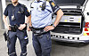 OSLO 20160620.Politiet i arbeid. Politi i garasje med politilogo på bil.Modellklarert til redaksjonell bruk.Foto: Gorm Kallestad / NTB