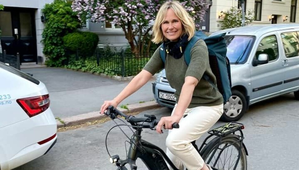 – Sykkelen er mitt transportmiddel rundt omkring i Oslo, forteller ordførerkandidaten Anne Lindboe. Hun tror ikke hun kommer til å få se elsykkelen sin igjen, som er av typen Giant Explore fra 2022.