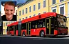 buss med sjåfør innfelt