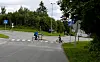 syklister på fotgjengerfelt