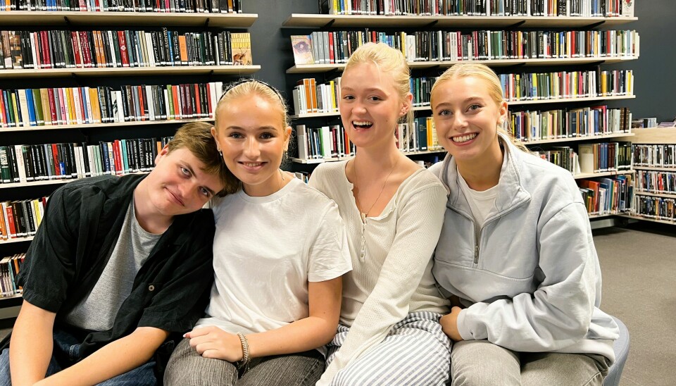 Fra venstre: Nilas Söderström Sager, Selma Monstad-Romarheim, Anna Pernille Kornberg, Hedda Sivertsen Brunvoll.