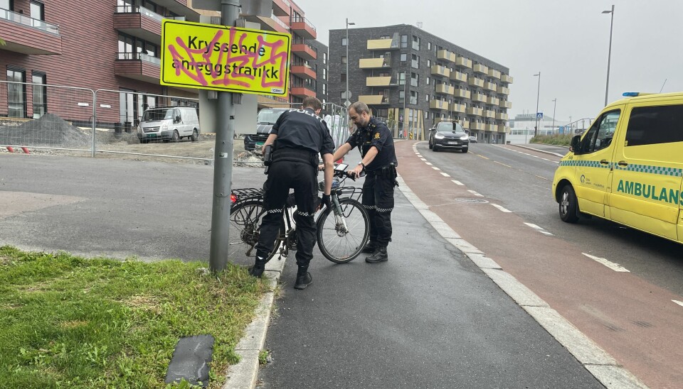 Sykkelulykke i Ensjøveien og to politi