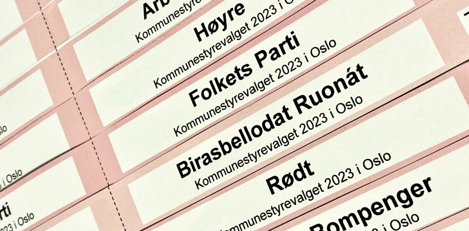 Bare ett samisk navn er å finne blant partinavnene.