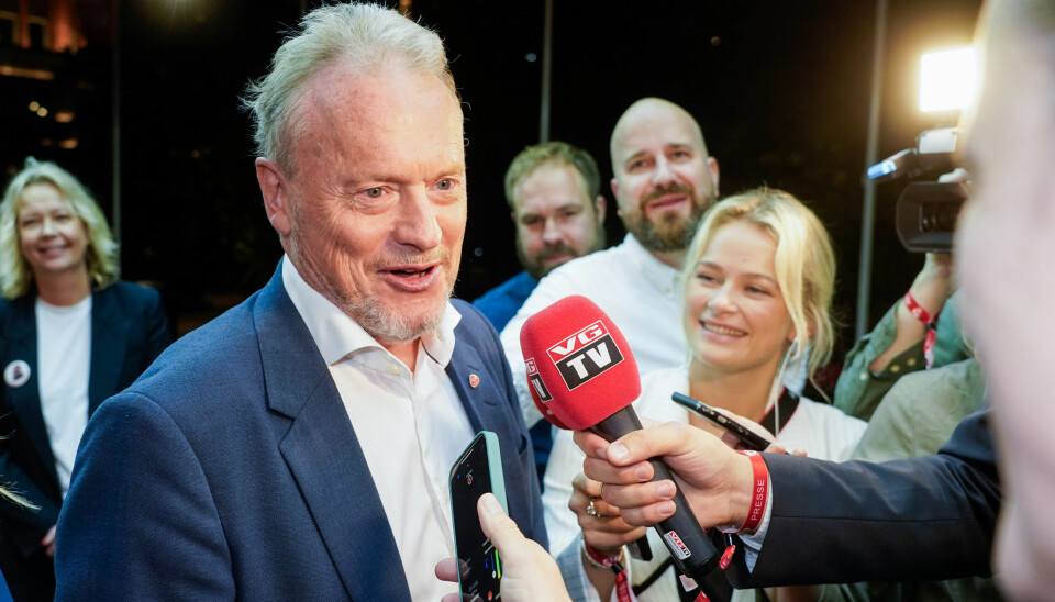 Raymond Johansen (Ap) under Arbeiderpartiets valgvake på Folkets hus.