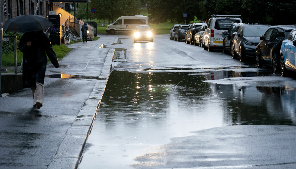 Mye regn på Østlandet førte til mye vann i gatene i Oslo i starten av uken.