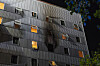 Oslo 20230923. Det brant kraftig i en blokk i Spireaveien i Oslo lørdag kveld. Foto: Håkon Mosvold Larsen / NTB