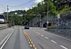 Mosseveien inn mot sentrum ved Fiskvollbukta. Til h. Gladvollveien. Foto: Google maps
