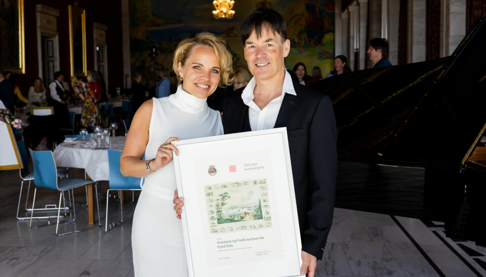 Anastasia og Frank Isachsen ble tildelt Oslo bys kunstnerpris i 2021 for arbeidet med Fjord Oslo.