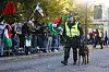 Oslo 20231015. Politi er på stedet når organisasjonen 'Med Israel for fred' holder en støttemarkering for Israel på Eidsvolls plass.Foto: Frederik Ringnes / NTB