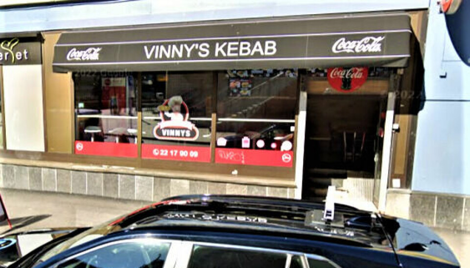 Vinnys kebab gatekjøkken skatteunndragelse regnskap på kebabpapir ankesak Borgarting lagmannsrett Foto: Google maps