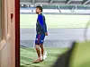 Sarpsborg 20231105. Vålerengas Stefan Strandberg med isposer på etter eliteseriekampen i fotball mellom Sarpsborg 08 og Vålerenga på Sarpsborg stadion.