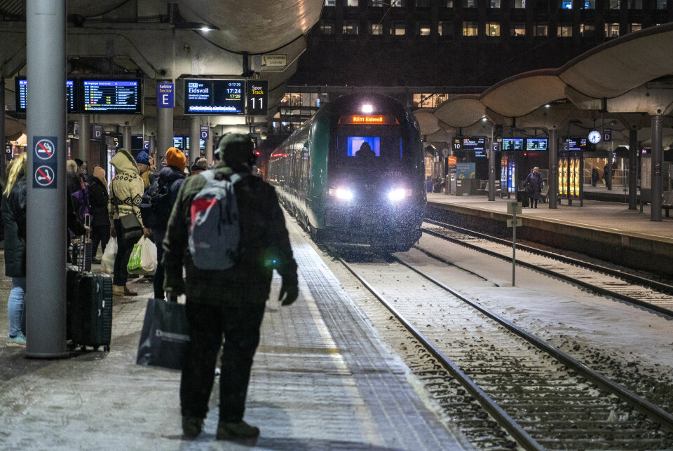 Det går færre tog enn vanlig denne fredagen fra Oslo S. Bildet er tatt ved en tidligere anledning.
