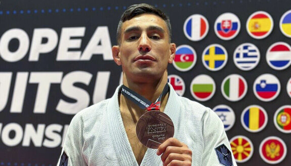 Zagreb, Kroatia 20231127. Huseyn Abaszada (32) fra Oslo ble historisk da han som tidenes første nordmann tok EM-medalje herrenes -69 kg Brazilian Jiu-Jitsu i Zagreb i Kroatia søndag.