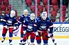 Oslo 20231107. Vålerengas Thomas Olsen etter 8-1 scoringen under eliteseriekampen i ishockey mellom Vålerenga og Comet Halden i Jordal Amfi.Foto: Stian Lysberg Solum / NTB