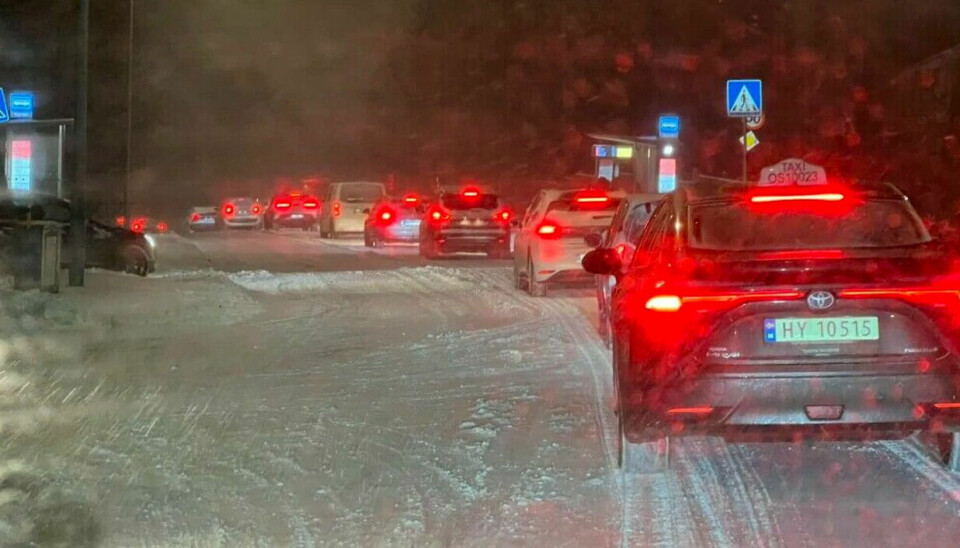 Snøvær førte til kaos flere ganger i Slimeveien sist vinter. Foto: Geir Børdalen