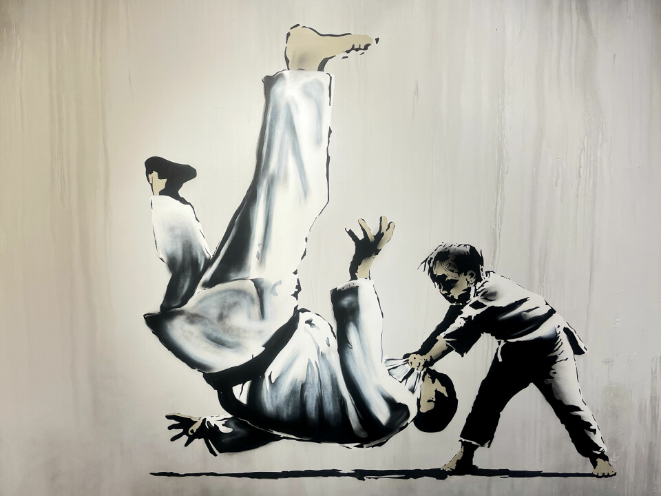 Fra Mystery of Banksy-utstillingen i Hamburg