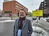 Jens Jørgen Lie i Løkkeveien foran Ruseløkka skole 13.12.2023 Foto. Arnsten Linstad