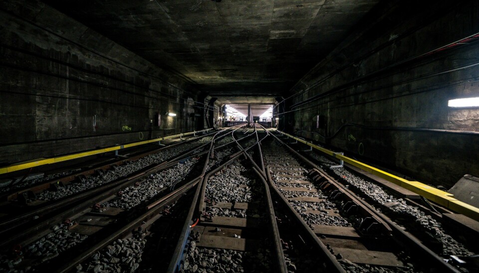 Spor i T-banetunnel