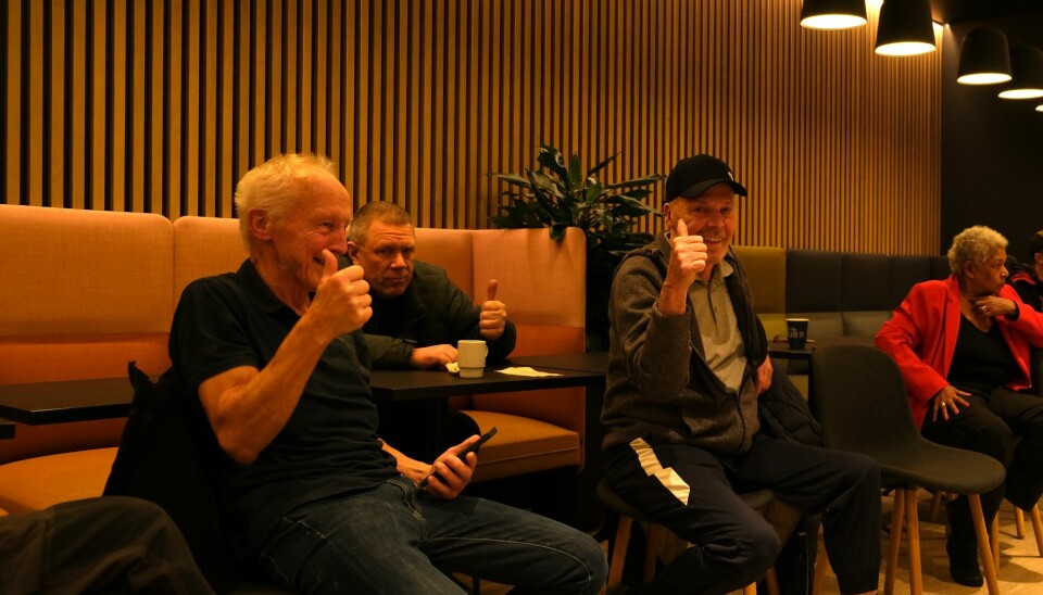 Trond Andersen (i midten) er strålende fornøyd med utfallet.