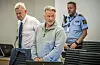 Oslo 20230828. Forvaringsdømte Stig Millehaugen begjærer seg prøveløslatt. Behandlingen av kravet startet i Oslo tingrett mandag. Her sammen med hans advokat Morten Furuholmen.Foto: Ole Berg-Rusten / NTB