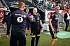 Trondheim 20230709. Rosenborgs trener Svein Maalen og Lillestrøms trener Geir Bakke hilser før eliteseriekampen i fotball mellom Rosenborg og Lillestrøm på Lerkendal stadion.Foto: Ole Martin Wold / NTB