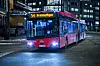 Oslo 20240108. Flere busser er innstilte i Oslo mandag morgen. Buss 54 til Kværnerbyen.