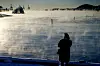 Oslo 20240105. Frostrøyk over Oslofjorden ved Operahuset. Gradestokken viser mot 20 minusgrader i Oslo og det meldes at kuldebølgen vil ligge over byen til over helgen.