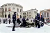 Palestina-telt utenfor Stortinget og politi.