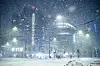 Oslo 20240116. Kraftig snøvær i Oslo tirsdag kveld.