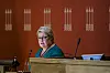 Oslo 20230313. Marthe Scharning Lund, byråd for helse, eldre og innbyggertjenester i Oslo, på høringen til helse- og sosialutvalget i Oslo kommune om helsehusene i Oslo kommune.