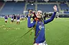 Oslo 20231111. VIfs Felicia Rogic feirer etter å ha blitt seriemestre i fotball. VIFs kvinner slo Stabæk i 3-1 i Toppseriekampen på Intility Arena i Oslo.