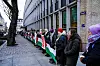 Demonstrasjon til støtte for Palestina og Gaza utenfor Stortinget torsdag morgen.