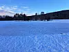 Her ser vi hockeybanen på Sognsvann. Ordinær rundbane er også brøytet. Foto: Bymiljøetaten