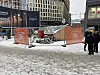 Det var med inngangen ved Oslo City at arbeidet først begynte. Her skal det blant annet jobbes for at regn og vann ikke trenger gjennom taket og ned på stasjonsområdet.