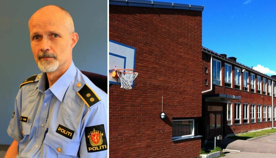 Politiet rykket ut til hendelsen ved Trasop skole og tilkalte ambulanse. Her operasjonsleder Per Ivar Iversen, ved Oslopolitiet.