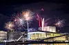 Oslo 20230101. Nyttårsraketter ved Operaen i Bjørvika natten til 1 januar 2023.Foto: Rodrigo Freitas / NTB