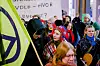 Oslo 20230308. Ella Marie Hætta Isaksen i 8. mars-toget i Carl Johans gate på markeringen av den internasjonale kvinnedagen 8. mars i Oslo.